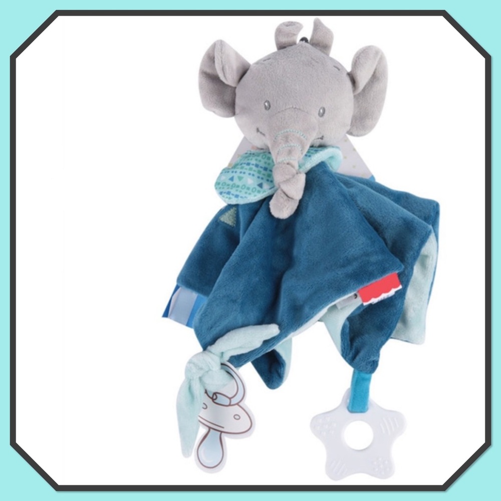 ❄️New❄️Elephant Plush Security Blanket Soothing ❄️
